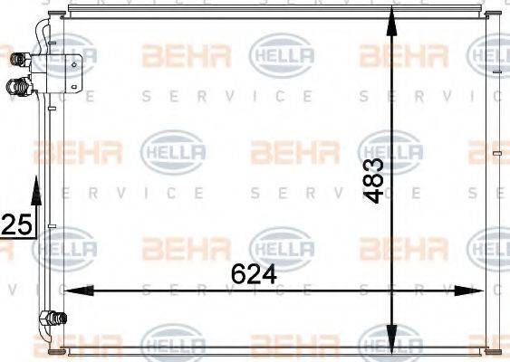 BEHR HELLA SERVICE 8FC351036761 Конденсатор, кондиционер