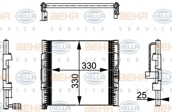 BEHR HELLA SERVICE 8FC351037071 Конденсатор, кондиционер