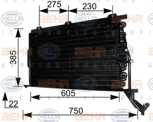 BEHR HELLA SERVICE 8FC351037321 Конденсатор, кондиционер