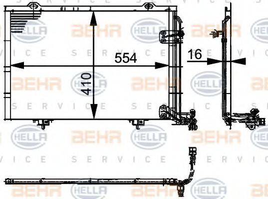 BEHR HELLA SERVICE 8FC351037331 Конденсатор, кондиционер