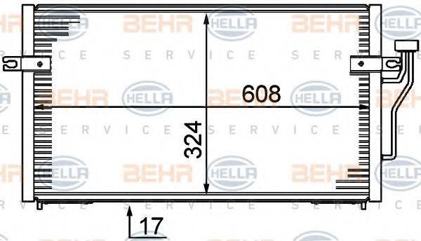 BEHR HELLA SERVICE 8FC351037351 Конденсатор, кондиционер