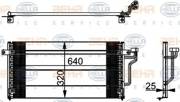 BEHR HELLA SERVICE 8FC351037371 Конденсатор, кондиционер