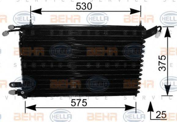 BEHR HELLA SERVICE 8FC351037411 Конденсатор, кондиционер