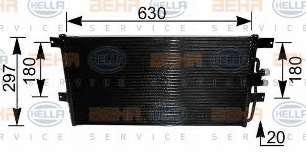 BEHR HELLA SERVICE 8FC351037431 Конденсатор, кондиционер