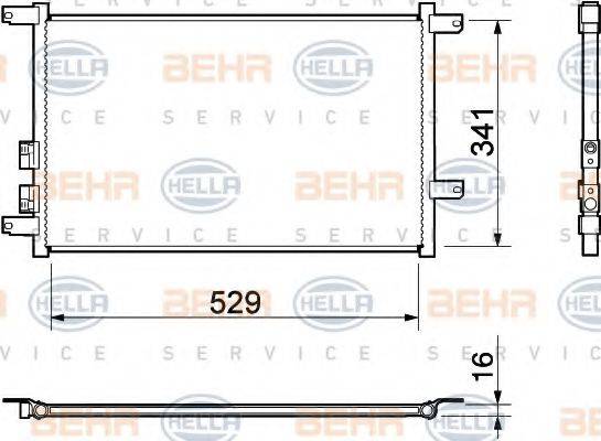 BEHR HELLA SERVICE 8FC351037451 Конденсатор, кондиционер