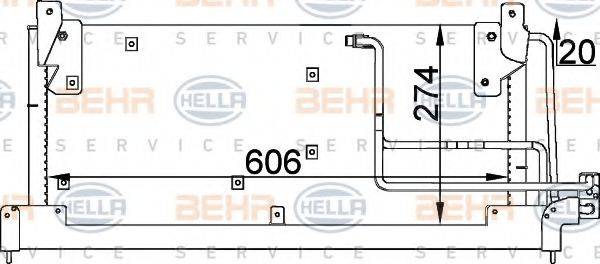 BEHR HELLA SERVICE 8FC351037591 Конденсатор, кондиционер