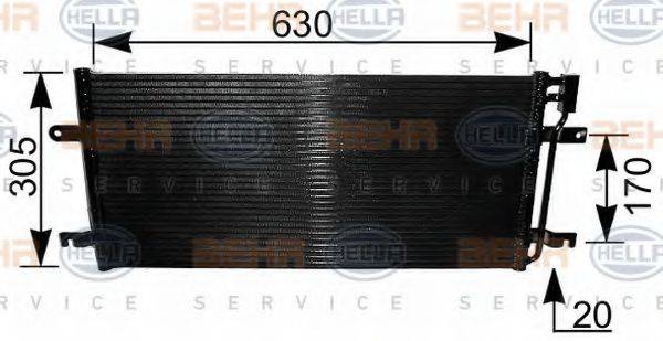 BEHR HELLA SERVICE 8FC351037701 Конденсатор, кондиционер