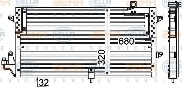 BEHR HELLA SERVICE 8FC351038191 Конденсатор, кондиционер