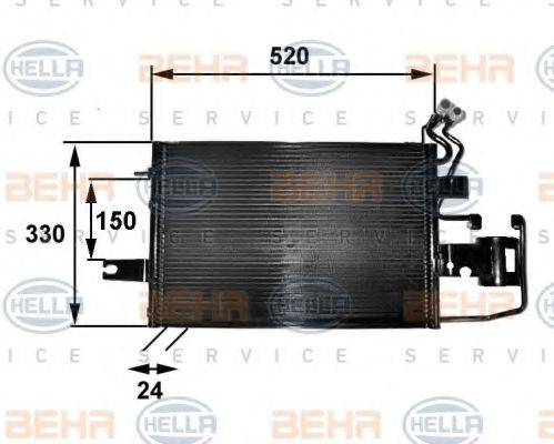 BEHR HELLA SERVICE 8FC351038251 Конденсатор, кондиционер