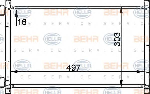 BEHR HELLA SERVICE 8FC351038321 Конденсатор, кондиционер