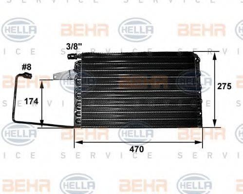 BEHR HELLA SERVICE 8FC351038401 Конденсатор, кондиционер