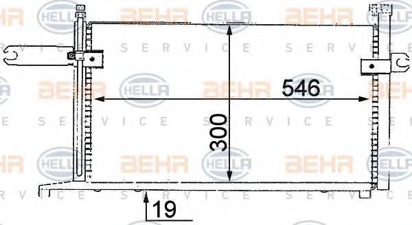 BEHR HELLA SERVICE 8FC351038411 Конденсатор, кондиционер