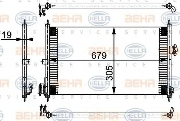 BEHR HELLA SERVICE 8FC351038581 Конденсатор, кондиционер