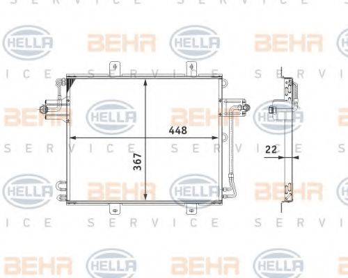 BEHR HELLA SERVICE 8FC351038611 Конденсатор, кондиционер