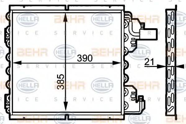 BEHR HELLA SERVICE 8FC351038621 Конденсатор, кондиционер