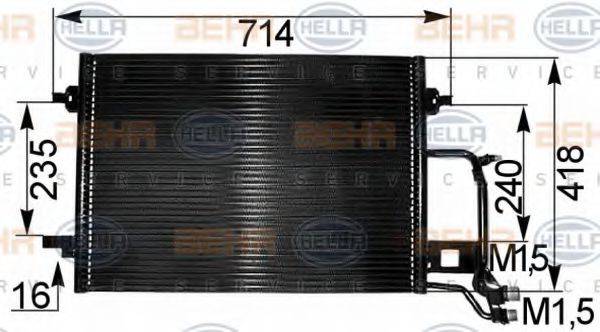 BEHR HELLA SERVICE 8FC351038681 Конденсатор, кондиционер