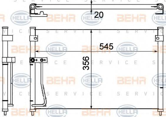 BEHR HELLA SERVICE 8FC351038701 Конденсатор, кондиционер