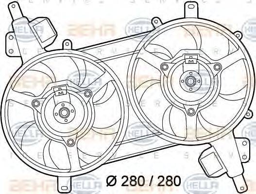 BEHR HELLA SERVICE 8EW351039601 Вентилятор, охлаждение двигателя