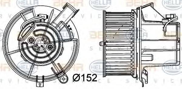 BEHR HELLA SERVICE 8EW351040301 Вентилятор салона