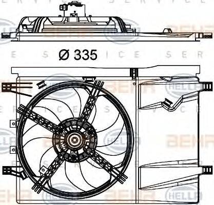 BEHR HELLA SERVICE 8EW351040341 Вентилятор, охлаждение двигателя