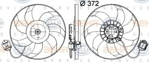 BEHR HELLA SERVICE 8EW351041491 Вентилятор, охлаждение двигателя