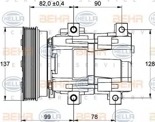 BEHR HELLA SERVICE 8FK351113281 Компрессор, кондиционер