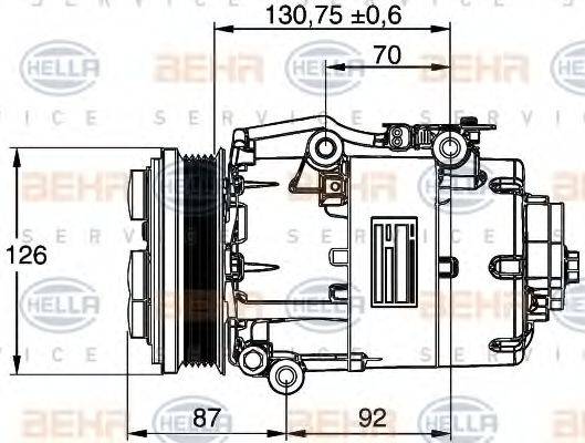 BEHR HELLA SERVICE 8FK351113441 Компрессор, кондиционер