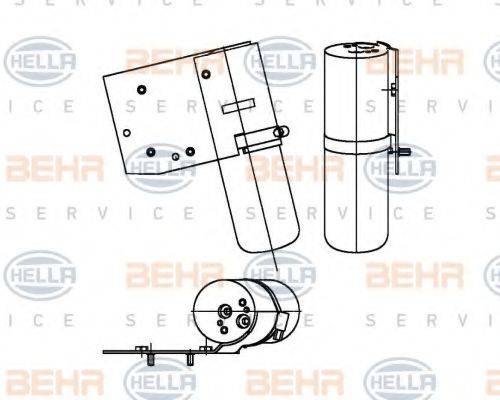 BEHR HELLA SERVICE 8FT351198551 Осушитель, кондиционер