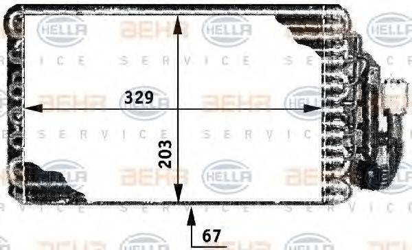 BEHR HELLA SERVICE 8FV351210011 Испаритель, кондиционер