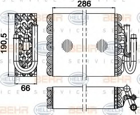 BEHR HELLA SERVICE 8FV351210241 Испаритель, кондиционер