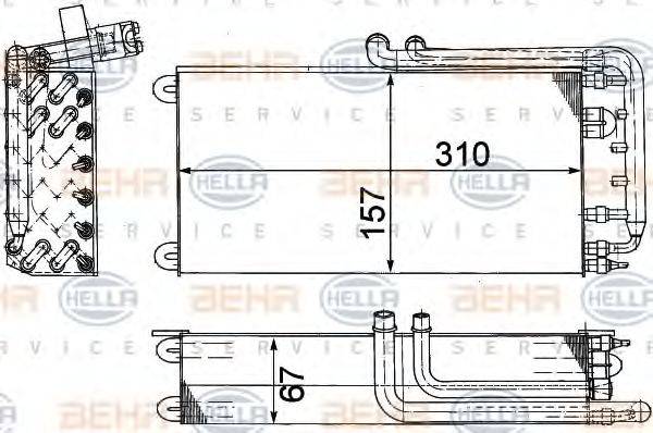 BEHR HELLA SERVICE 8FV351210791 Испаритель, кондиционер