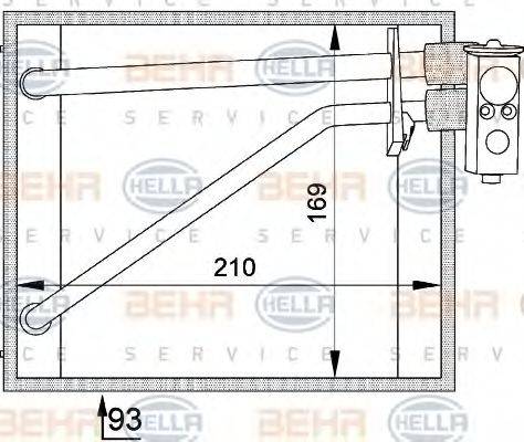 BEHR HELLA SERVICE 8FV351211131 Испаритель, кондиционер