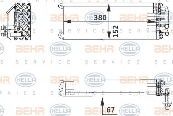 BEHR HELLA SERVICE 8FV351211171 Испаритель, кондиционер