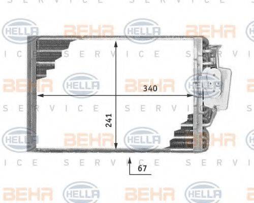 BEHR HELLA SERVICE 8FV351211181 Испаритель, кондиционер