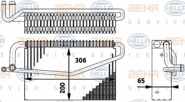 BEHR HELLA SERVICE 8FV351211371 Испаритель, кондиционер