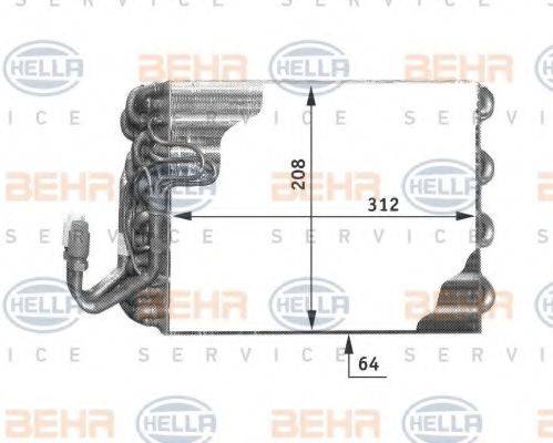 BEHR HELLA SERVICE 8FV351211541 Испаритель, кондиционер