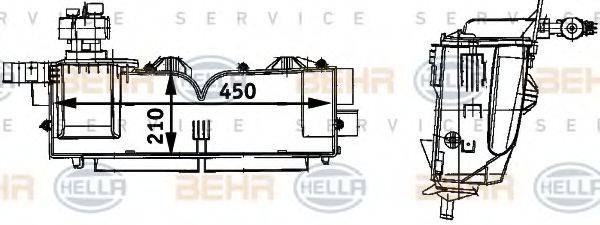 BEHR HELLA SERVICE 8FV351211681 Испаритель, кондиционер