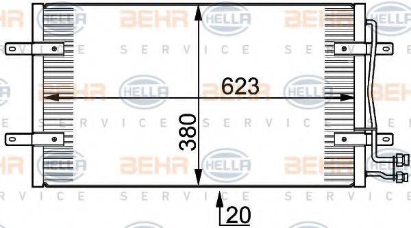 BEHR HELLA SERVICE 8FC351300201 Конденсатор, кондиционер