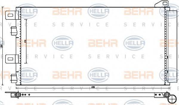 BEHR HELLA SERVICE 8FC351300641 Конденсатор, кондиционер