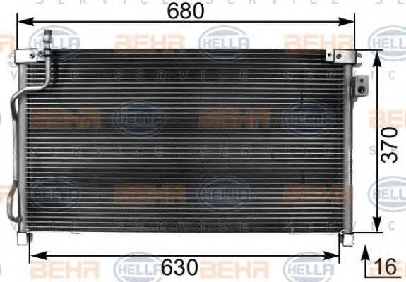 BEHR HELLA SERVICE 8FC351301011 Конденсатор, кондиционер