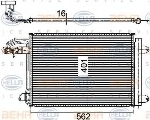 BEHR HELLA SERVICE 8FC351301041 Конденсатор, кондиционер