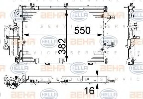 BEHR HELLA SERVICE 8FC351301191 Конденсатор, кондиционер