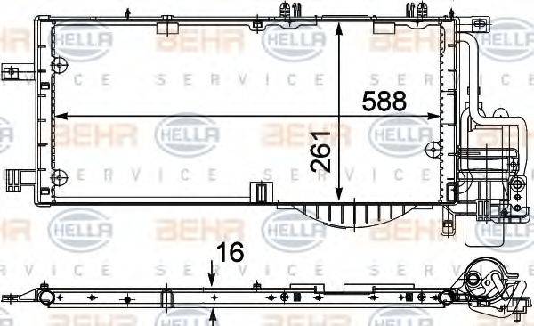 BEHR HELLA SERVICE 8FC351301201 Конденсатор, кондиционер