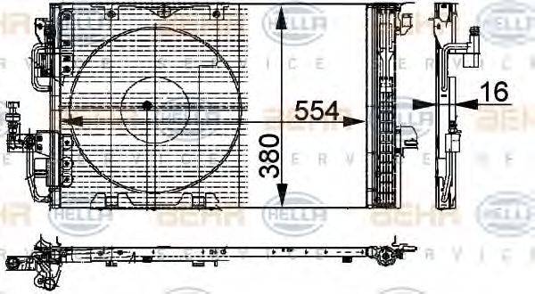 BEHR HELLA SERVICE 8FC351301221 Конденсатор, кондиционер