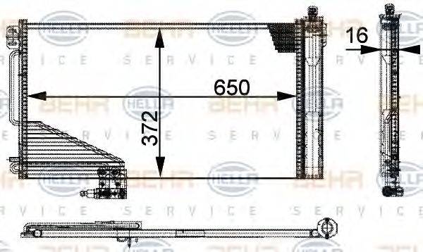 BEHR HELLA SERVICE 8FC351301351 Конденсатор, кондиционер