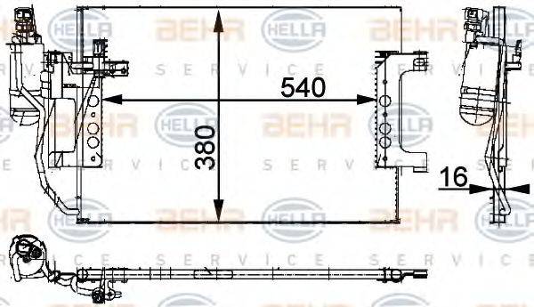 BEHR HELLA SERVICE 8FC351301391 Конденсатор, кондиционер