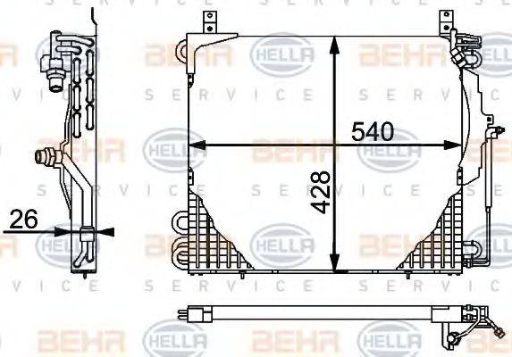 BEHR HELLA SERVICE 8FC351301481 Конденсатор, кондиционер