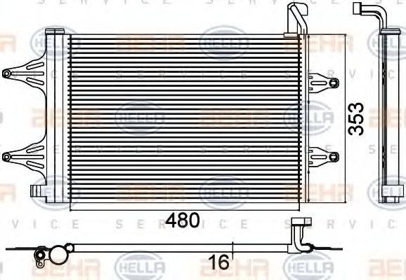 BEHR HELLA SERVICE 8FC351301531 Конденсатор, кондиционер