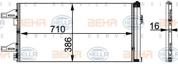 BEHR HELLA SERVICE 8FC351301601 Конденсатор, кондиционер