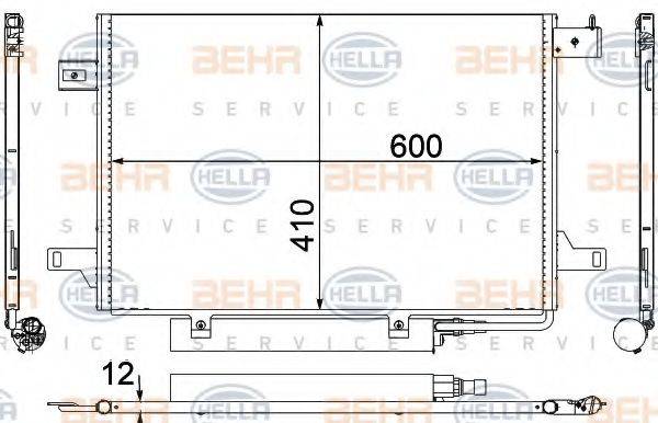 BEHR HELLA SERVICE 8FC351301671 Конденсатор, кондиционер